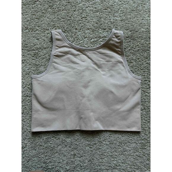 Prairie Wear Hugger Prima Full Zip Crop Post-Surgical Bra Beige Women's Size M - Picture 5 of 6
